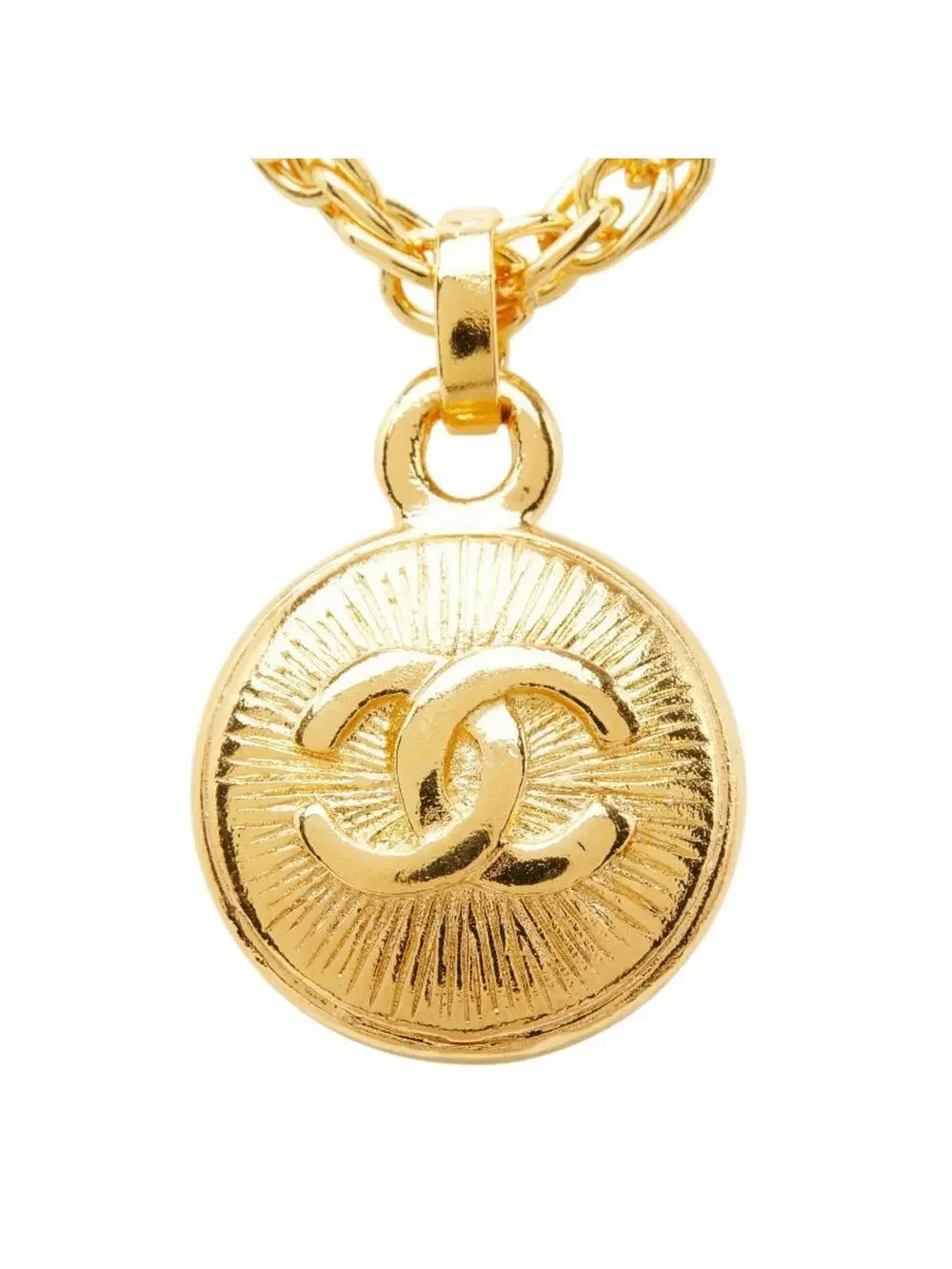 Chanel Cc Logo Chain Pendant Necklace #299653C75B